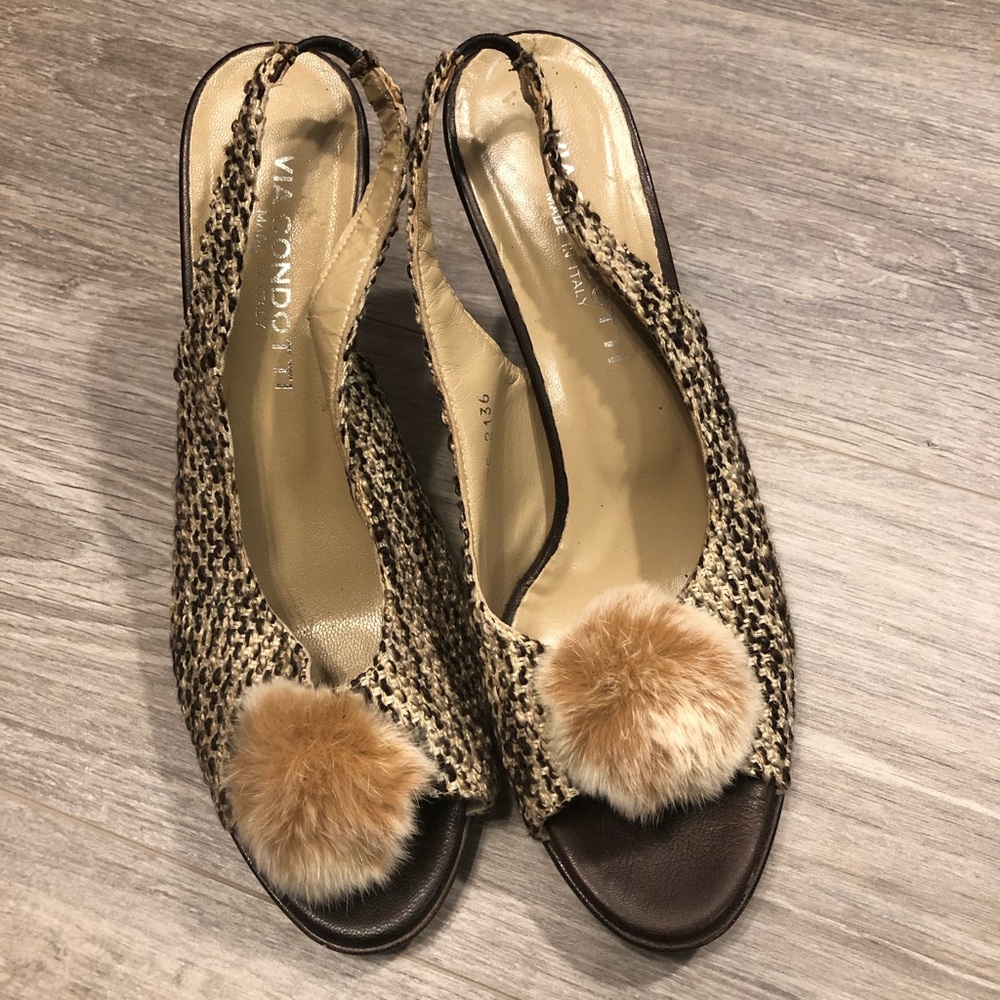 Via condotti leather high heel made in italy